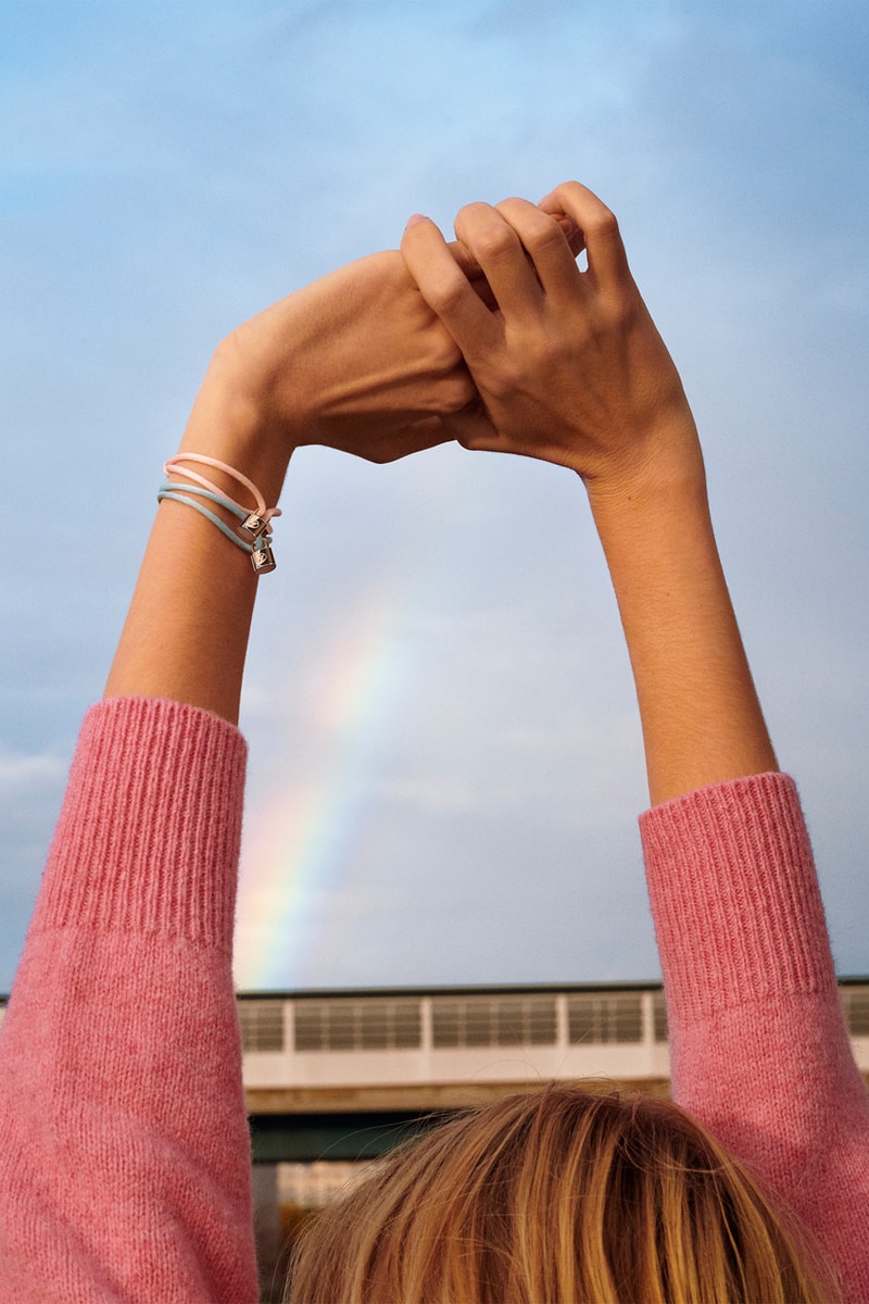 louis vuitton silver lockit bracelets unicef makeapromise campaign donation charity blue pink