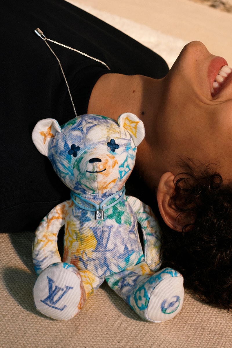 louis vuitton silver lockit bracelets doudou teddy bear unicef makeapromise campaign donation charity blue necklace