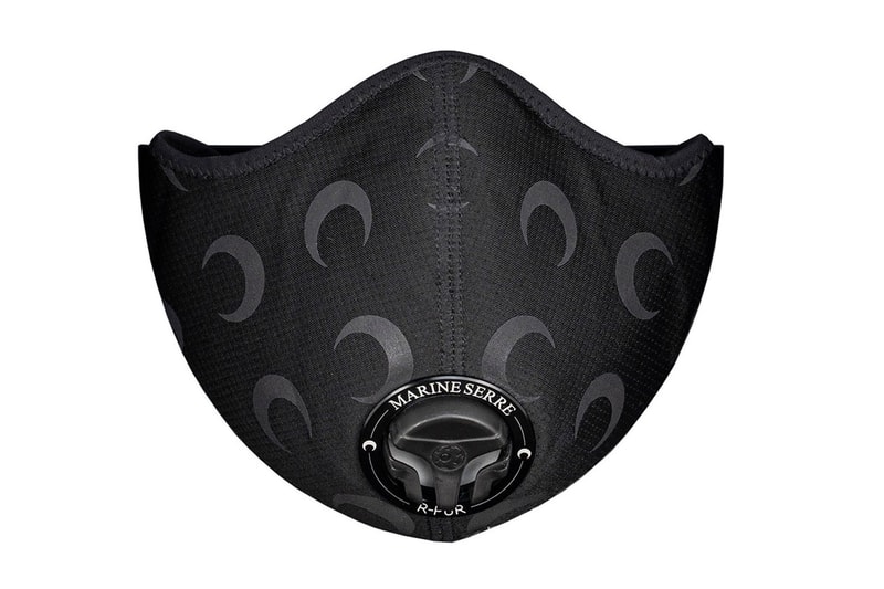 marine serre coronavirus covid19 face masks crescent moon print filter protective ppe front