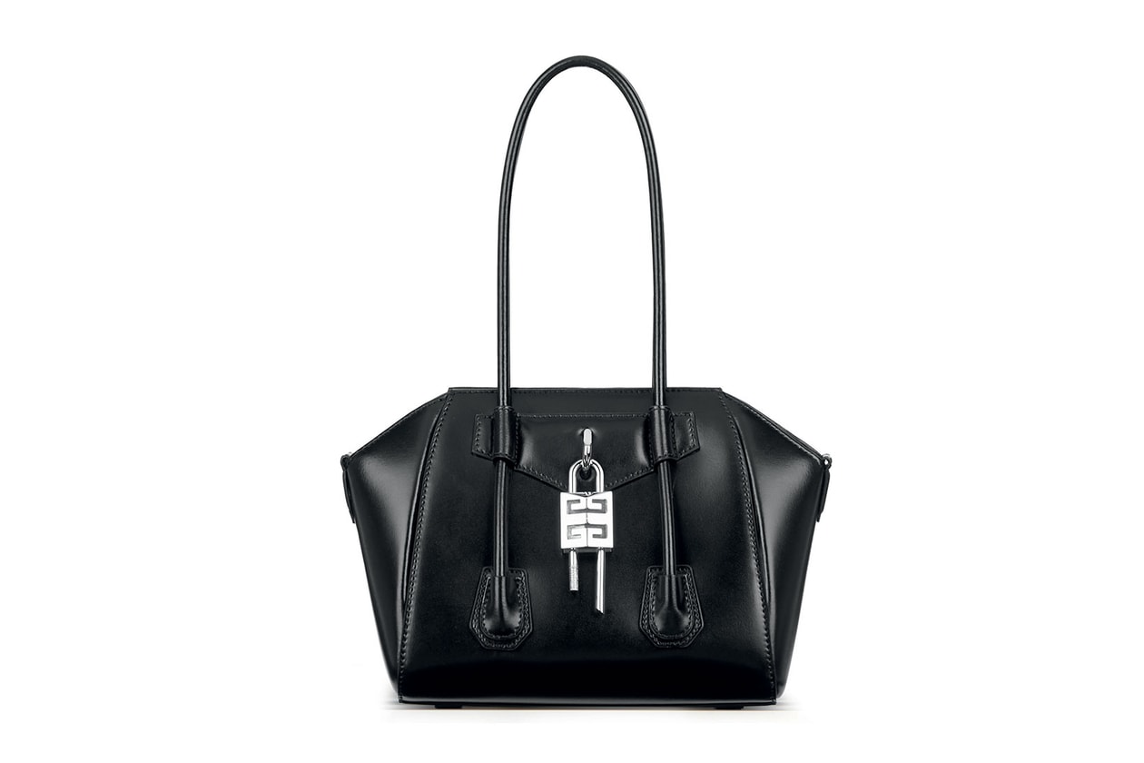 Givenchy Antigona Leather Lock Mini Satchel Bag Black
