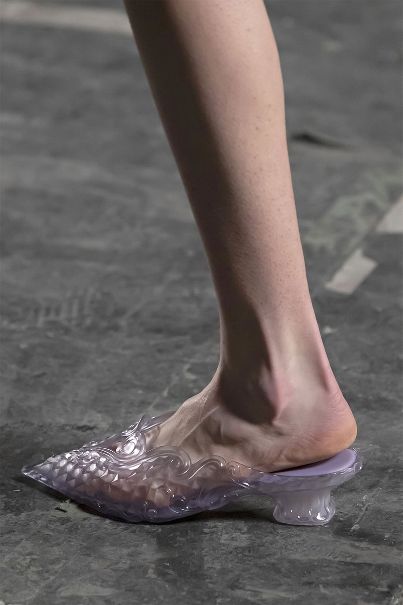 melissa yproject mules heels court jelly shoe sustainable collaboration clear transparent runway