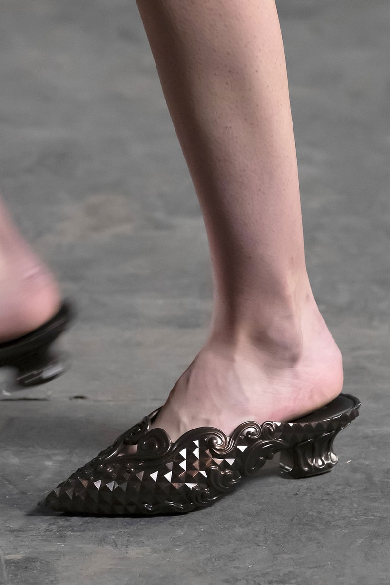 melissa yproject mules heels court jelly shoe sustainable collaboration black translucent