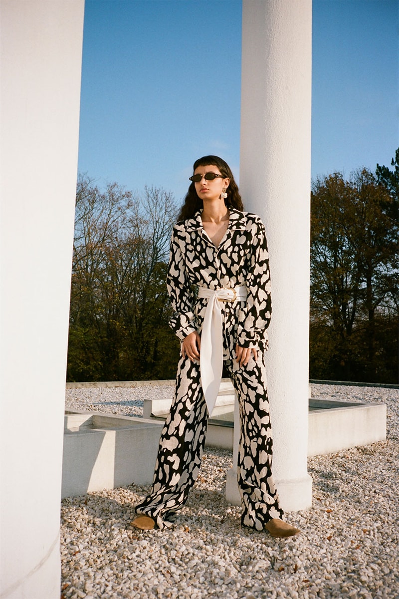 nanushka pre-fall 2021 collection lookbook print patterns set