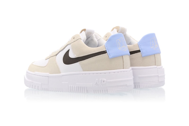 nike air force 1 pixel womens sneakers desert sand beige white blue black colorway sneakerhead footwear shoes