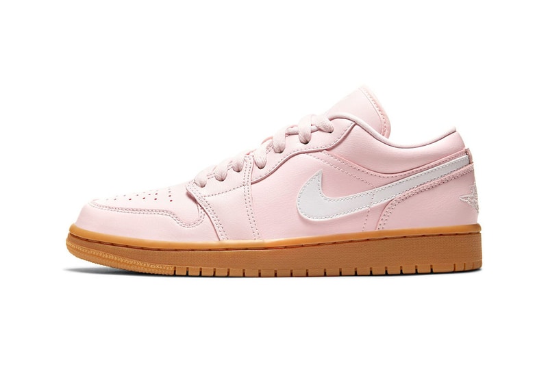 nike air jordan 1 aj1 low sneakers arctic pink colorway black white brown shoes footwear sneakerhead lateral laces