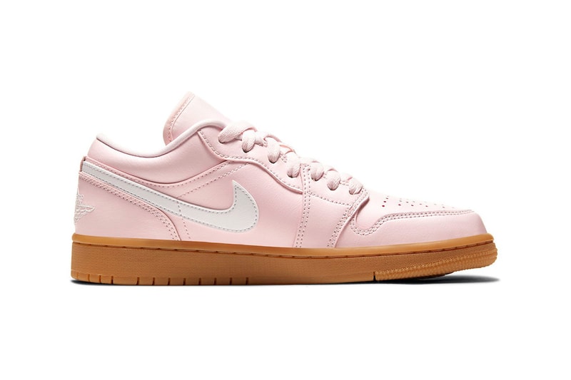 nike air jordan 1 aj1 low sneakers arctic pink colorway black white brown shoes footwear sneakerhead lateral laces