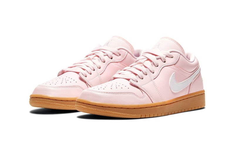 nike air jordan 1 aj1 low sneakers arctic pink colorway black white brown shoes footwear sneakerhead laces