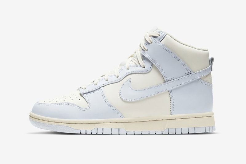nike dunk high sneakers football grey pastel blue colorway sneakerhead footwear shoes