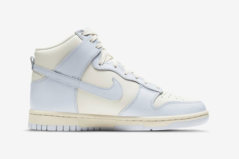 nike dunk high sneakers football grey pastel blue colorway sneakerhead footwear shoes