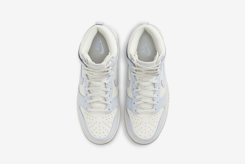 nike dunk high sneakers football grey pastel blue colorway sneakerhead footwear shoes