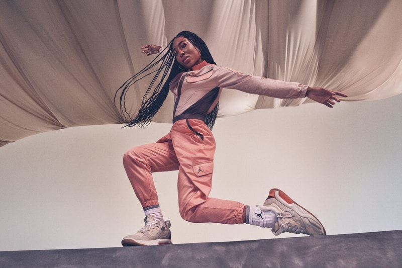 nike jordan brand future primal womens collection ma 2 sneakers jacket pants socks pink