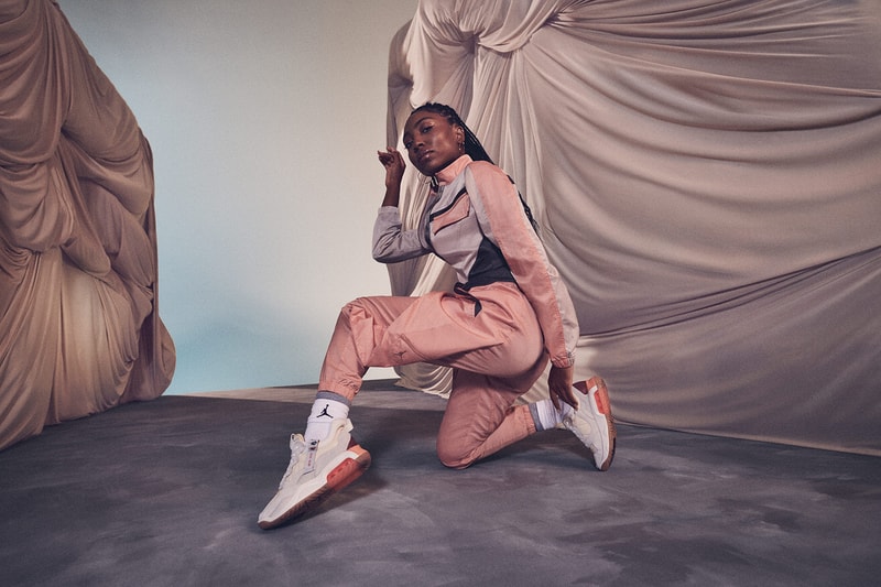 nike jordan brand future primal womens collection ma 2 sneakers jacket pants socks pink
