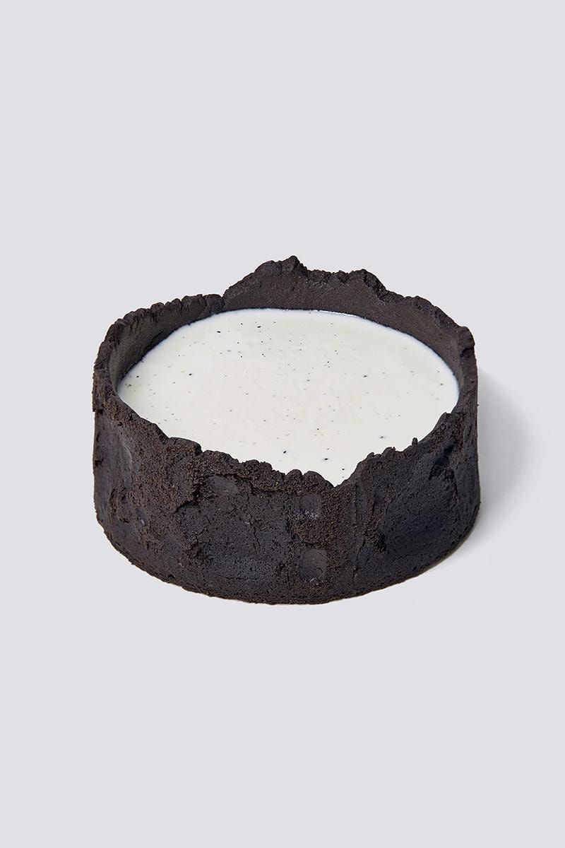 nudake gentle monster dessert brand seoul flagship cake black crust white cream
