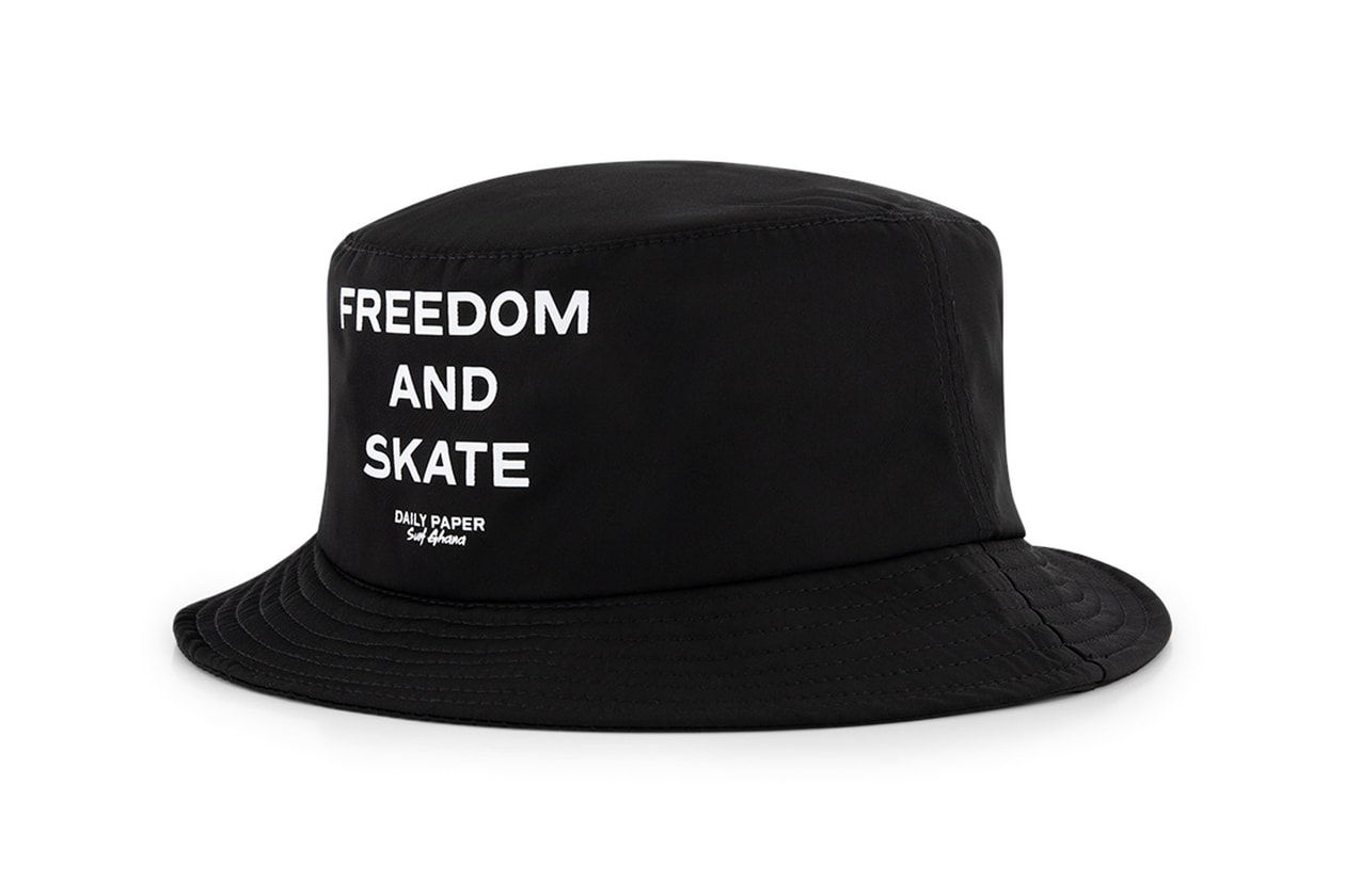 off-white daily paper surf ghana first freedom skate park collaboration t-shirts Tree bucket hats