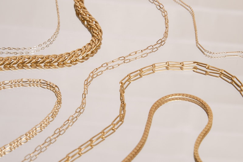 Please Repeat Jewelry Brand Gold Necklace Bracelet Chain