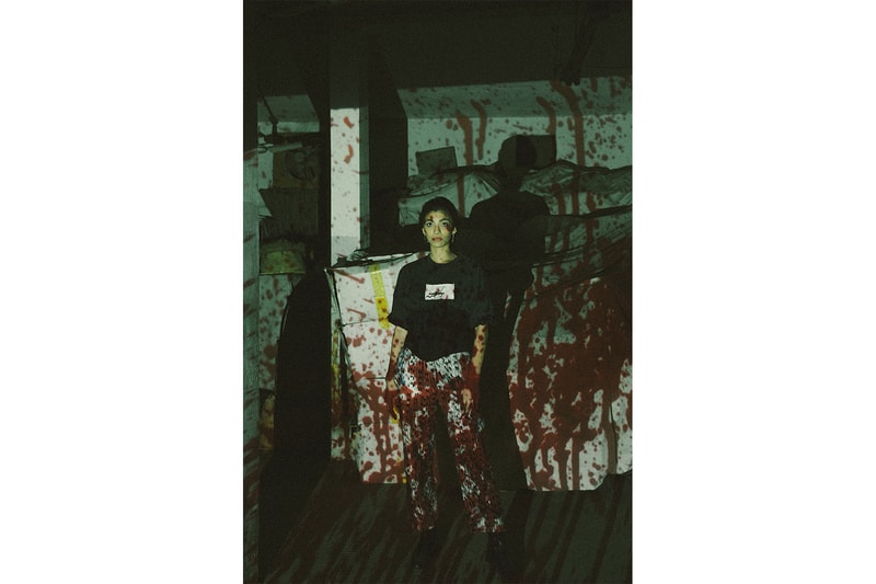 rastah intermission iii collection campaign pakistani brand censorship black tee patterned trousers pants