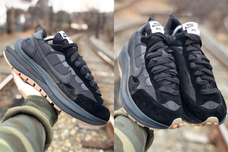 Here's an Early Look at the sacai x Nike VaporWaffle in "Black/Gum"