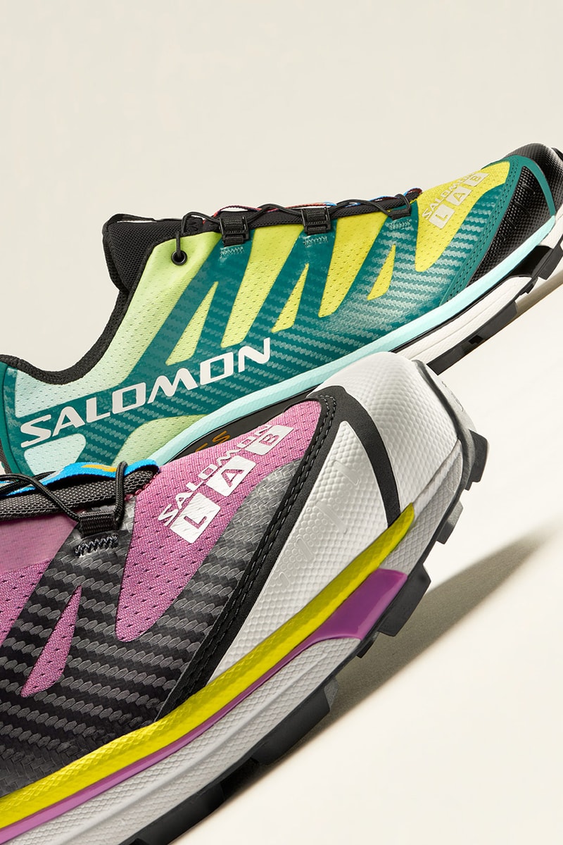salomon sportstyle spring summer collection hiking sneakers footwear xt 4 advanced pink black green blue lateral toe