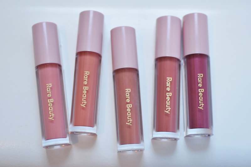Selena Gomez Rare Beauty Stay Vulnerable Makeup Collection Eyeshadow Lip Balm Gloss Blush