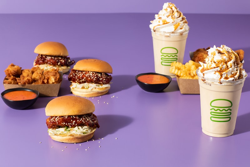 Shake Shack Korean Fried Chicken Chick'n Gochujang Menu Sandwich Burger Bites Fries Black Sugar Shake