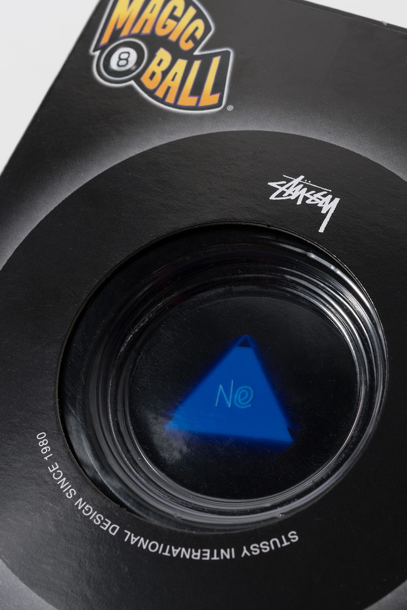 stussy mattel creations magic 8 ball collaboration toy fortune teller black box