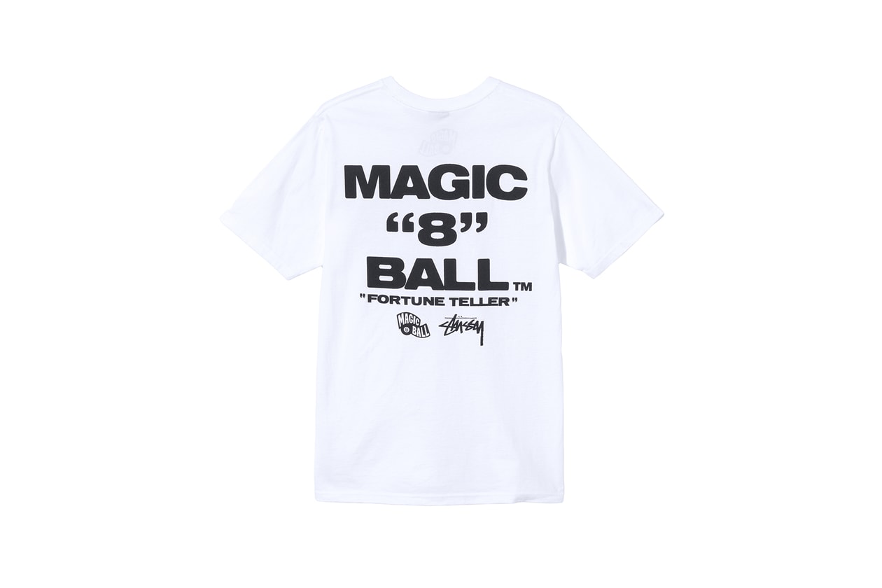stussy mattel creations magic 8 ball collaboration toy black white fortune telling home decor 