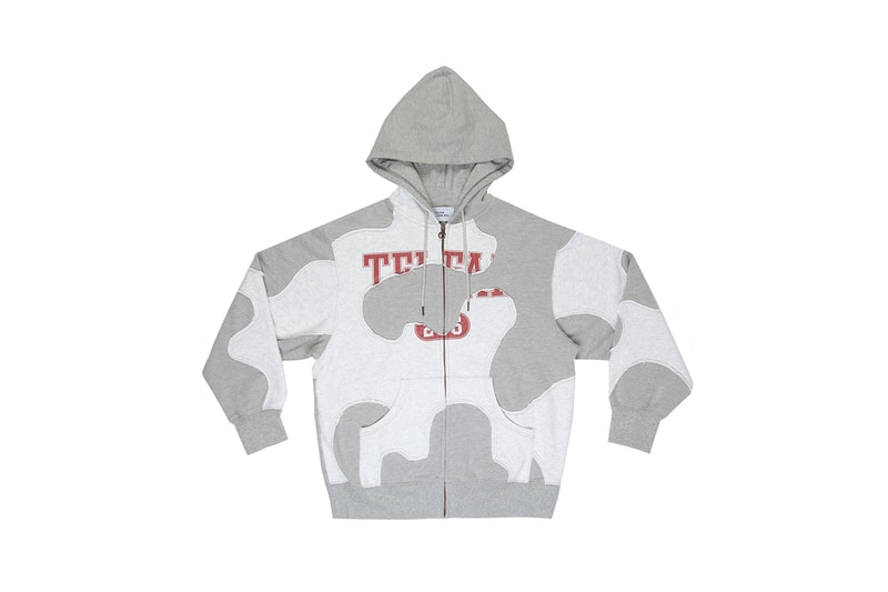 telfar camo hoodie winter apparel gray red