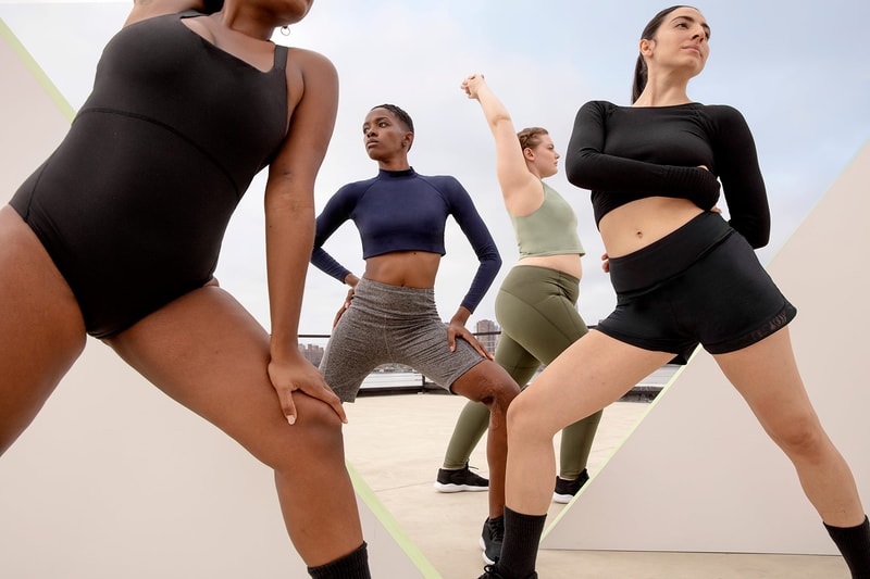 thinx activewear period absorbing leggings bike training shorts leotard black olive green long sleeve top tank socks