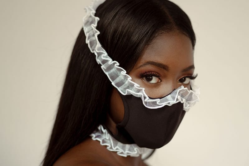 Tia Adeola Releases Limited-Edition Black and White Ruffle Face Mask