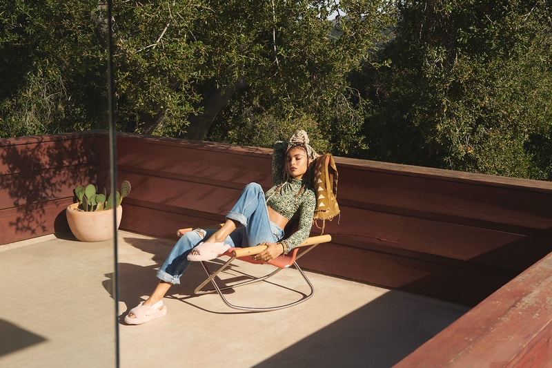 ugg spring summer collection campaign quin fluff yeah sandals slides jeans sweaters