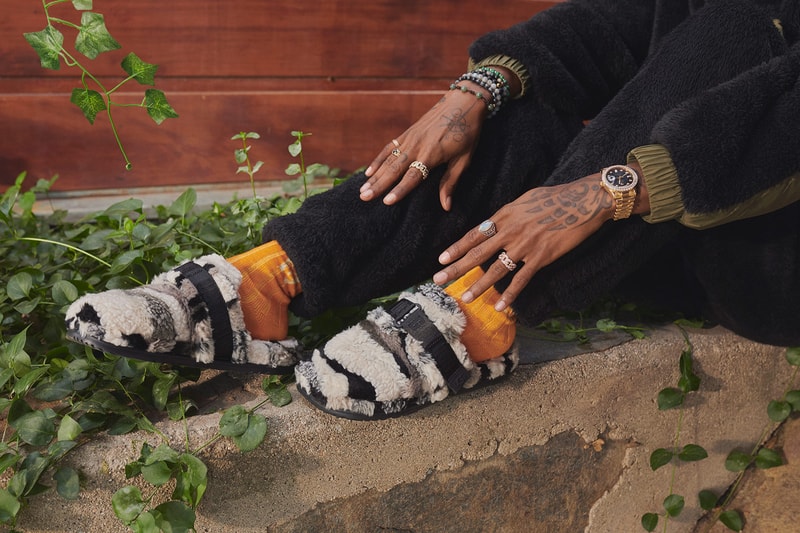 ugg spring summer collection campaign 6lack fluff sandals watch rings socks fleece jacket
