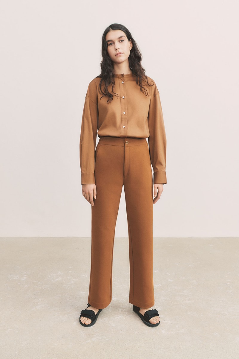 uniqlo u spring summer collection brown sweater pants sandals