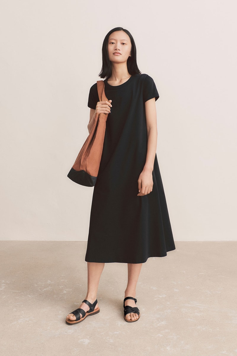 uniqlo u spring summer collection black dress sandals bag
