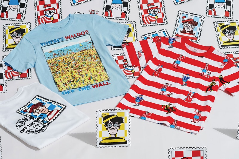 vans wheres waldo wally collaboration t-shirts stripes red