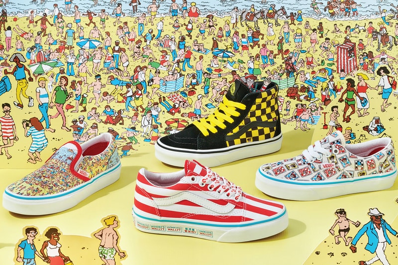 vans wheres waldo wally collaboration sneakers slip-on old skool era sk8-hi
