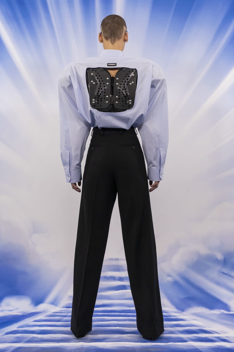 vetements fall winter full collection paris fashion week mens pfw matrix inspired jackets suits coats guram gvasalia