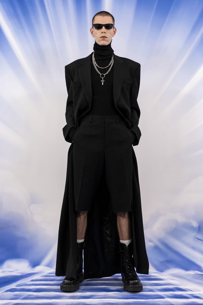 vetements fall winter full collection paris fashion week mens pfw matrix inspired jackets suits coats guram gvasalia