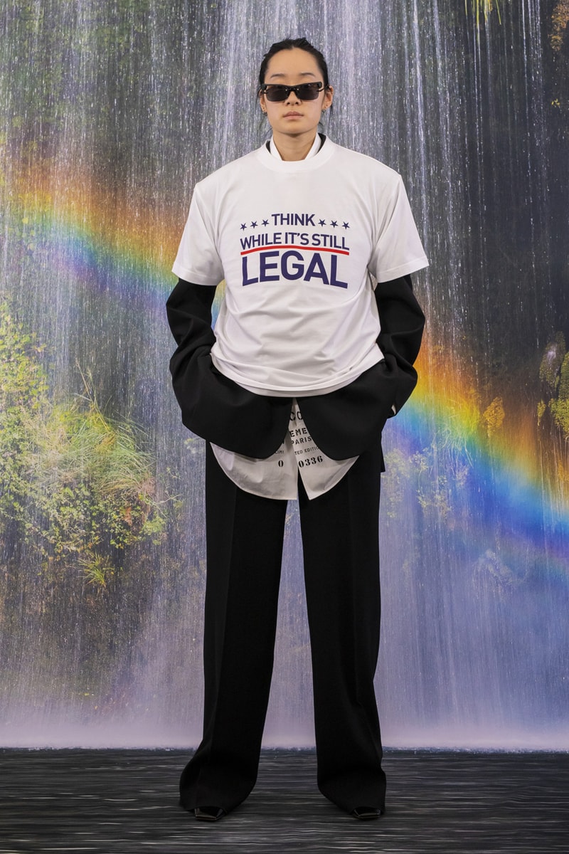 vetements fall winter full collection paris fashion week mens pfw matrix inspired jackets suits coats guram gvasalia