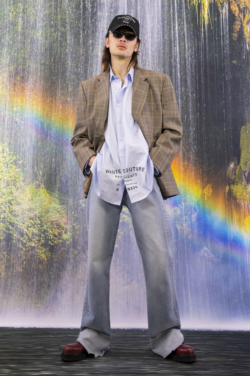 vetements fall winter full collection paris fashion week mens pfw matrix inspired jackets suits coats guram gvasalia