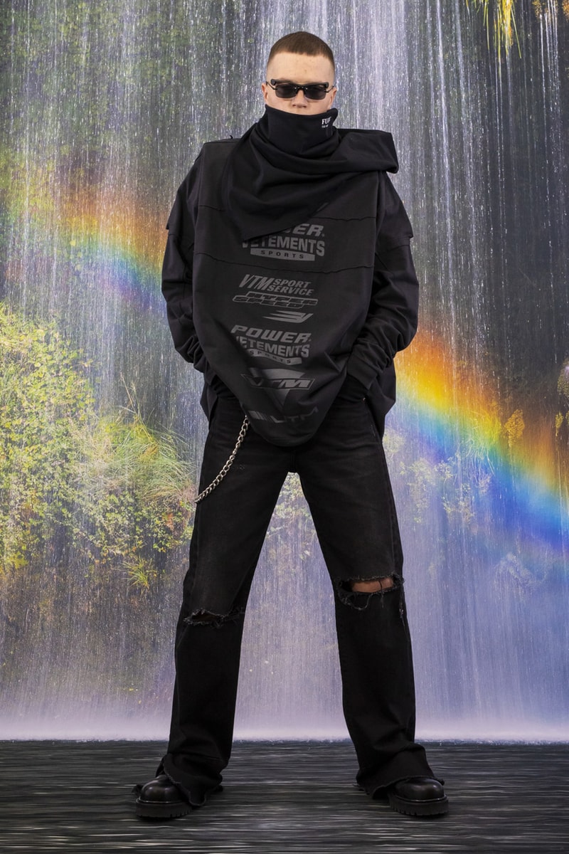 vetements fall winter full collection paris fashion week mens pfw matrix inspired jackets suits coats guram gvasalia