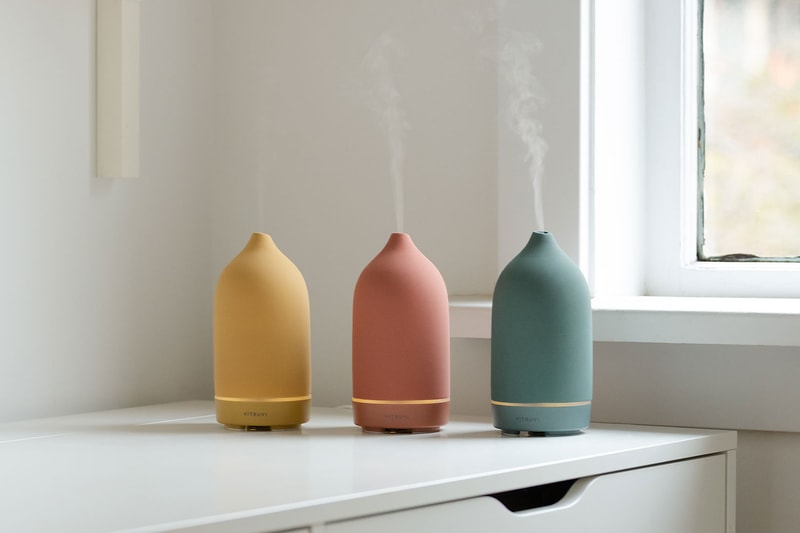 vitruvi stone diffusers essential oils colors honey yellow rose red sea teal green homeware decor