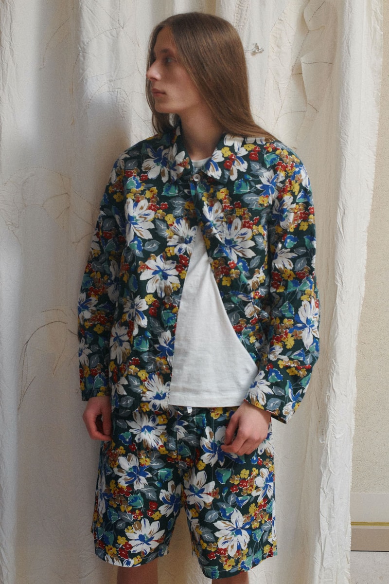 ymc spring summer 2021 collection lookbook jacket short tee floral print white