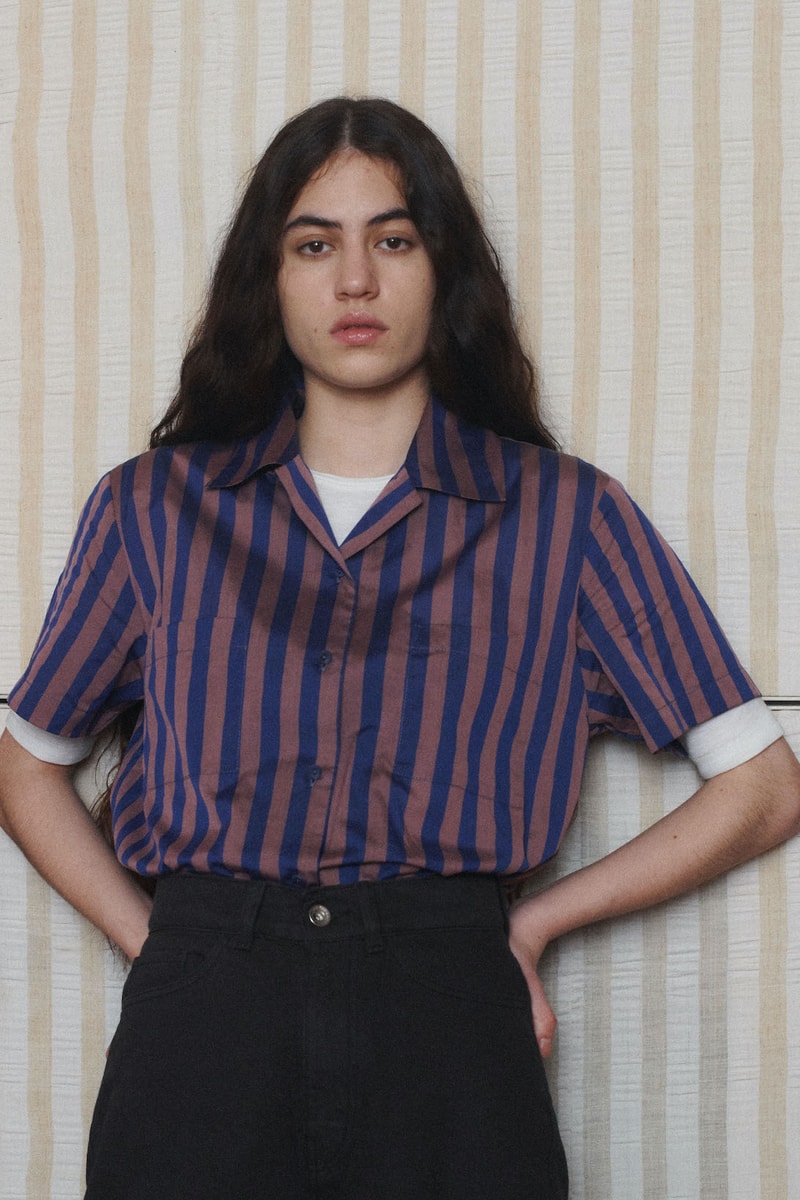 ymc spring summer 2021 collection lookbook shirt stripes tee pants black