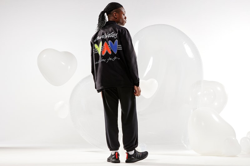 adidas valentines day apparel footwear collection sweatshirt multicolored hearts