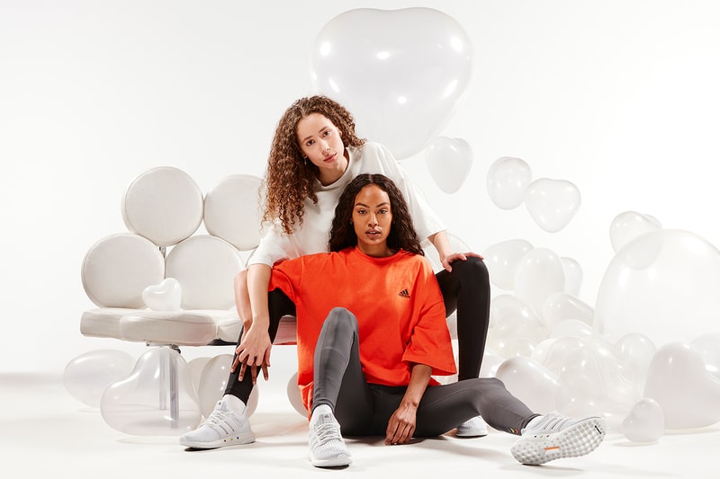 adidas valentines day apparel footwear collection couple orange tshirt