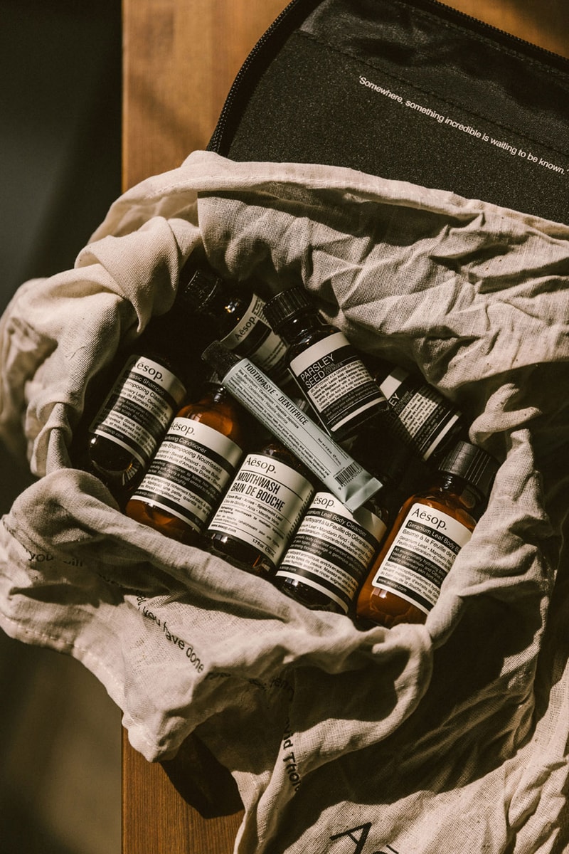 aesop sao paulo travel kit set shampoo conditioner body face wash