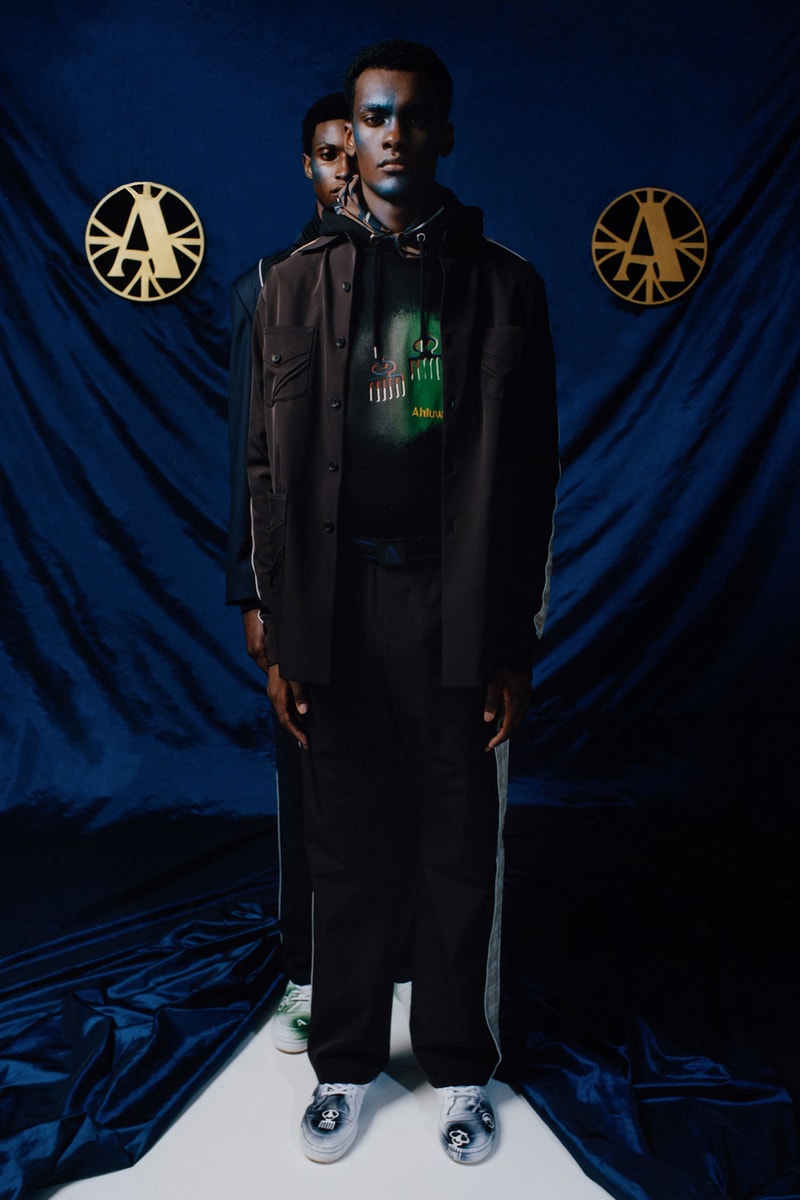 ahluwalia priya fall winter 2021 fw21 collection presentation show jacket logo hoodie