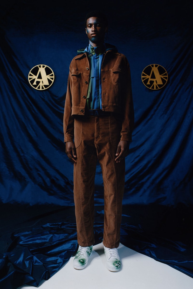 ahluwalia priya fall winter 2021 fw21 collection presentation show corduroy jacket pants trousers