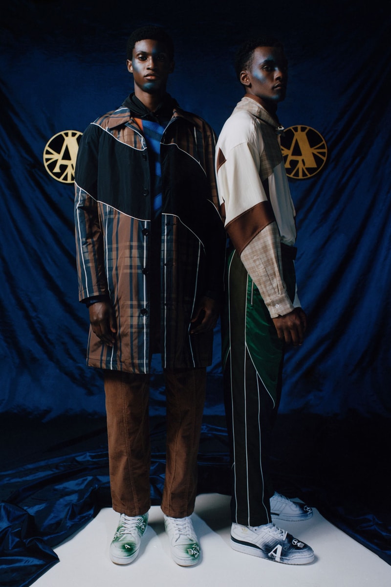 ahluwalia priya fall winter 2021 fw21 collection presentation show check plaid coat track pants