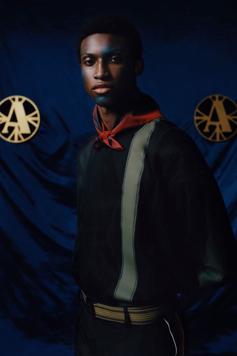 ahluwalia priya fall winter 2021 fw21 collection presentation show sweatshirt scarf face paint